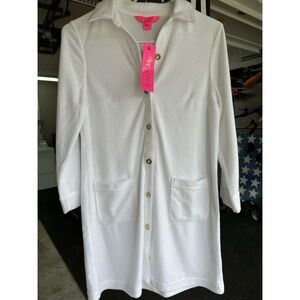 Lilly Pulitzer Natalie Terry Coverup. Resort White